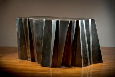  Outcaststudios Cleaving Bronze Bench