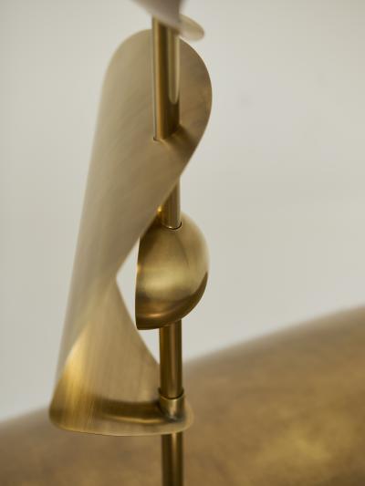  Ovature Studios Bonnie Config 1 Small Contemporary LED Vertical Chandelier Brass