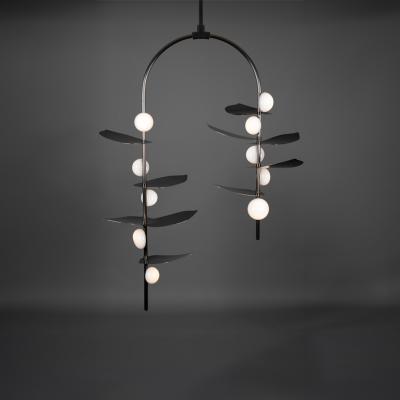  Ovature Studios Sofia Mouth Blown Glass LED Config 1 Handmade Brass Bronze or Nickel