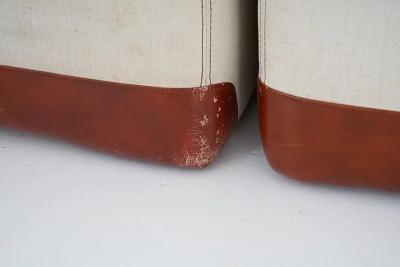  Overman copy of Scandinavian Modular Leather and Canvas Sofa by Overman
