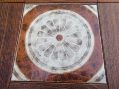  Ox Art 1970s Ox Art Danish Rosewood Tile Drop Leaf Dining Table Midcentury