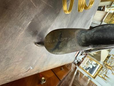  P E Guerin P E Guerin Bronze Ostrich Leg Lamp