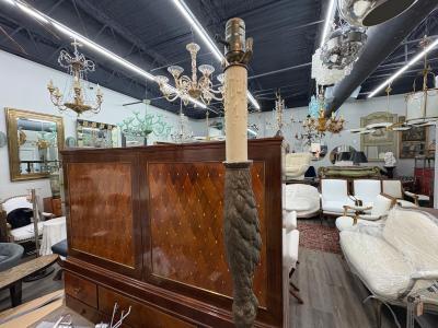  P E Guerin P E Guerin Bronze Ostrich Leg Lamp