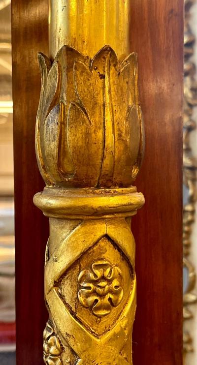  P G Bylanders Carved Mahogany and Giltwood Neoclassical Console with Mirror by P G Bylanders