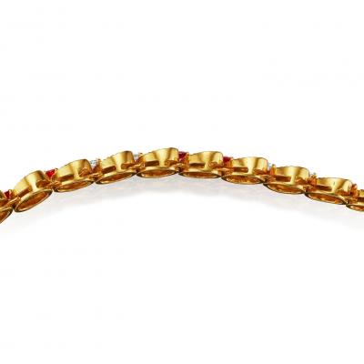  P ry et Fils P ry et Fils Mid Century Ruby and Diamond Suite