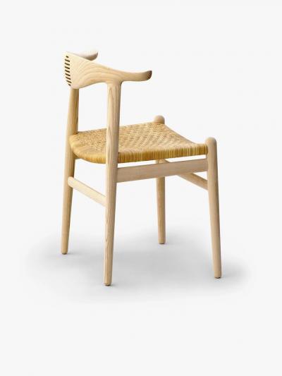  PP Mobler HANS WEGNER COW HORN CHAIR IN SOAPED OAK