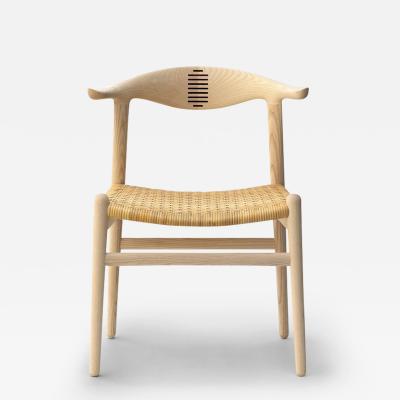  PP Mobler HANS WEGNER COW HORN CHAIR IN SOAPED OAK