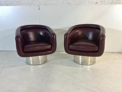  Pace Collection Leon Rosen For PACE Swivel Lounge Chairs 1970