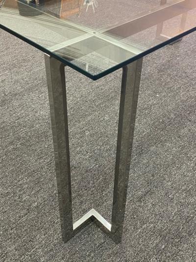  Pace Collection MODERNIST SQUARE TUBULAR DINING TABLE BY PACE
