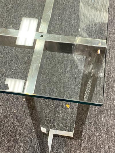  Pace Collection MODERNIST SQUARE TUBULAR DINING TABLE BY PACE