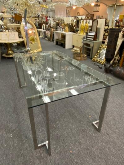  Pace Collection MODERNIST SQUARE TUBULAR DINING TABLE BY PACE