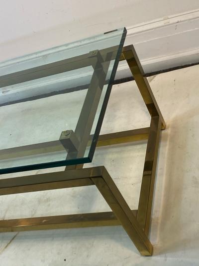  Pace Collection MODERNIST TUBULAR BRASS FRAME COFFEE TABLE BY PACE