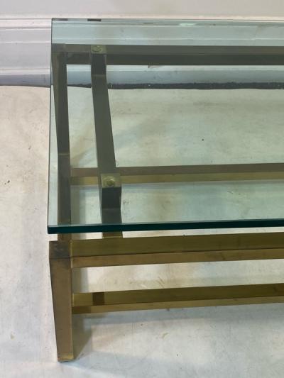  Pace Collection MODERNIST TUBULAR BRASS FRAME COFFEE TABLE BY PACE