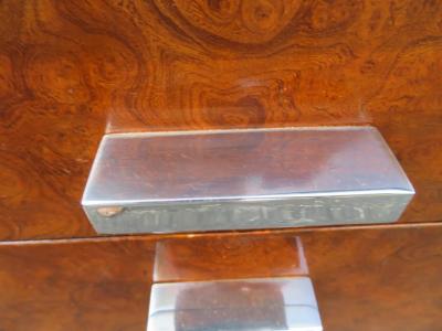  Pace Collection Magnificent XL Leon Rosen Pace Collection Burl Chrome Credenza Mid Century
