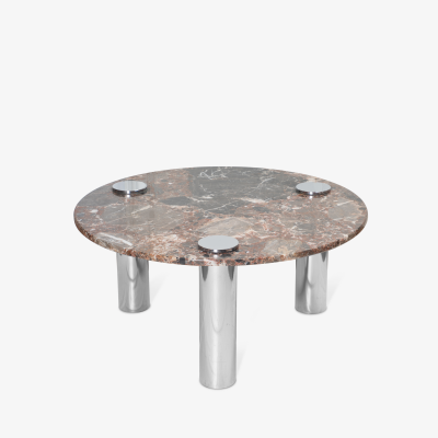 Pace Collection Marble Chrome Cocktail Table in the Style of Leon Rosen for Pace Collection