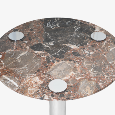 Pace Collection Marble Chrome Cocktail Table in the Style of Leon Rosen for Pace Collection