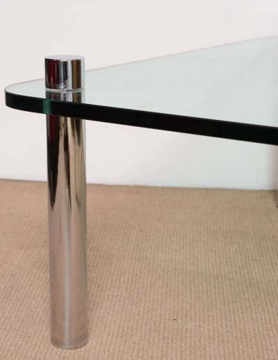  Pace Collection Minimalist Pace Style Chrome and Glass Cocktail table