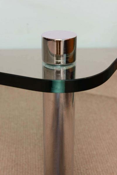  Pace Collection Minimalist Pace Style Chrome and Glass Cocktail table