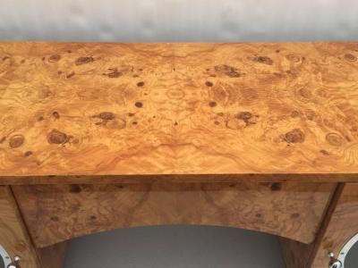  Pace Collection Olive Burl Credenza Desk by Leon Rosen for Pace Collection