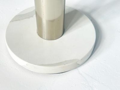  Pace Collection PACE Collection Carrara Marble Chrome and Glass Side End Table 1970