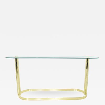  Pace Collection Pace Collection Brass and Glass Console Table