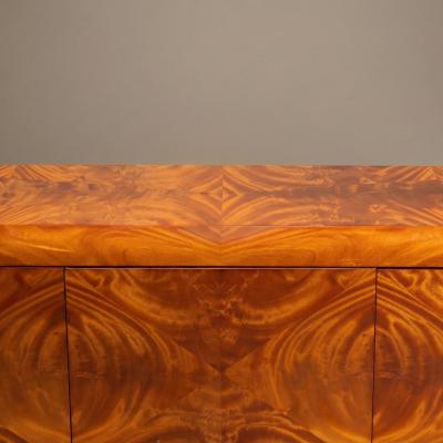  Pace Collection Pace Collection Floating Credenza Sideboard Console in High Gloss Burlwood
