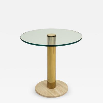  Pace Collection Pace Collection Marble Glass Brass Side Table