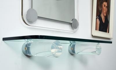  Pace Collection Pace Collection Mirror and Lucite Shelf c 1970s