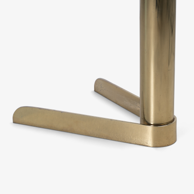 Pace Collection Pace Collection Wedge Accent Cigar Drinks Table in Polished Brass by Leon Rosen