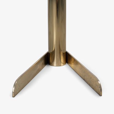 Pace Collection Pace Collection Wedge Accent Cigar Drinks Table in Polished Brass by Leon Rosen