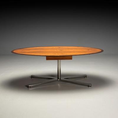  Pace Collection Pace Mid Century Modern Writing Desk Exotic Wood Chrome American 20th C