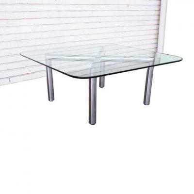 Pace Collection Pace Style X Base Tubular Chrome Coffee Table