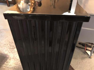  Pace Collection Palatial Pace Collection Wavy Front Mahogany Lacquered Credenza or Sideboard