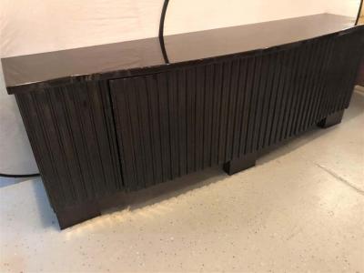  Pace Collection Palatial Pace Collection Wavy Front Mahogany Lacquered Credenza or Sideboard