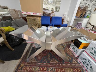  Pace Collection Post Modern Chrome And Stainless Steel Table Base