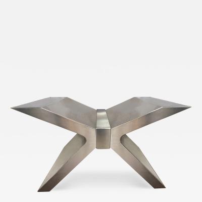  Pace Collection Post Modern Chrome And Stainless Steel Table Base