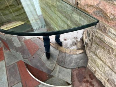  Pace Collection Stunning Pace Collection Heavy Chrome Demilune Console Table Mid Century