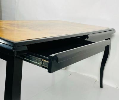  Pace Collection Vintage Desk With Burlwood Top in the style of Pace Collection USA 1970s