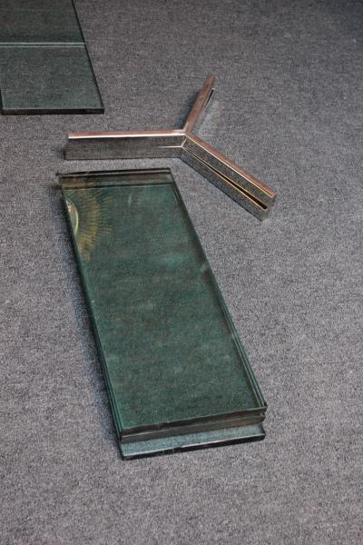  Pace Collection Vintage Plate Glass and Chrome Dining Table Model 6060 by Leon Rosen for Pace