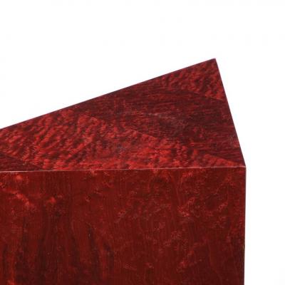  Pace Furniture Co Modernist Geometric Triangular Side Accent Table in Burled Walnut by Pace