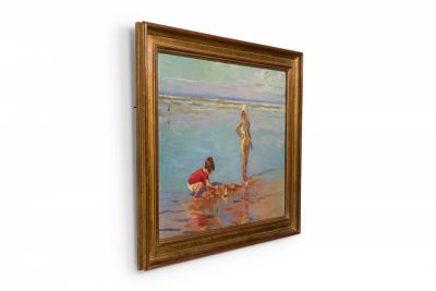  Painting With Figures In A Tidal Pool