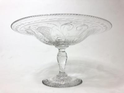  Pairpoint Glassworks Pair of Pairpoint Engraved Rock Crystal Compotes United States 1920