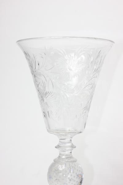  Pairpoint Glassworks Pairpoint Art Deco Engraved Crystal Flower Vase 1930 United States