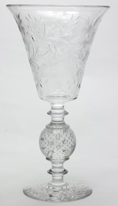  Pairpoint Glassworks Pairpoint Art Deco Engraved Crystal Flower Vase 1930 United States