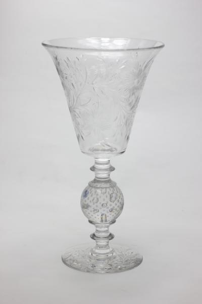  Pairpoint Glassworks Pairpoint Art Deco Engraved Crystal Flower Vase 1930 United States