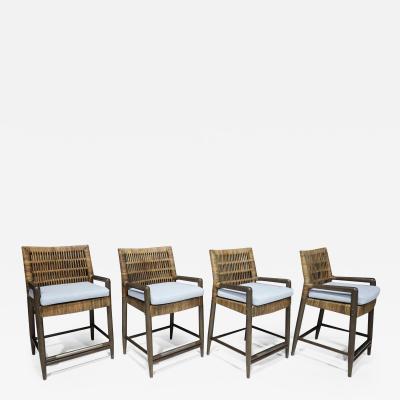  Palacek Set of Four Palacek Navarro Counter Height Bar Stools
