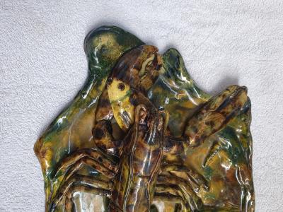  Palissy Ware Palissy Majolica 106 French Palissy Majolica Platter high quality piece
