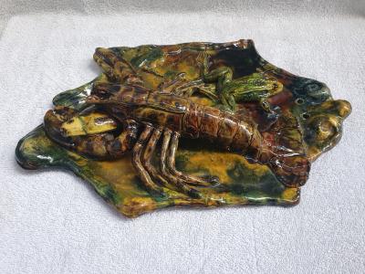  Palissy Ware Palissy Majolica 106 French Palissy Majolica Platter high quality piece