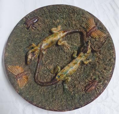  Palissy Ware Palissy Majolica 112 Palissy portuguese Majolica plate M Mafra Caldas 