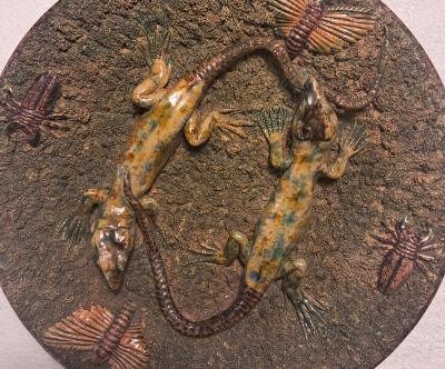  Palissy Ware Palissy Majolica 112 Palissy portuguese Majolica plate M Mafra Caldas 